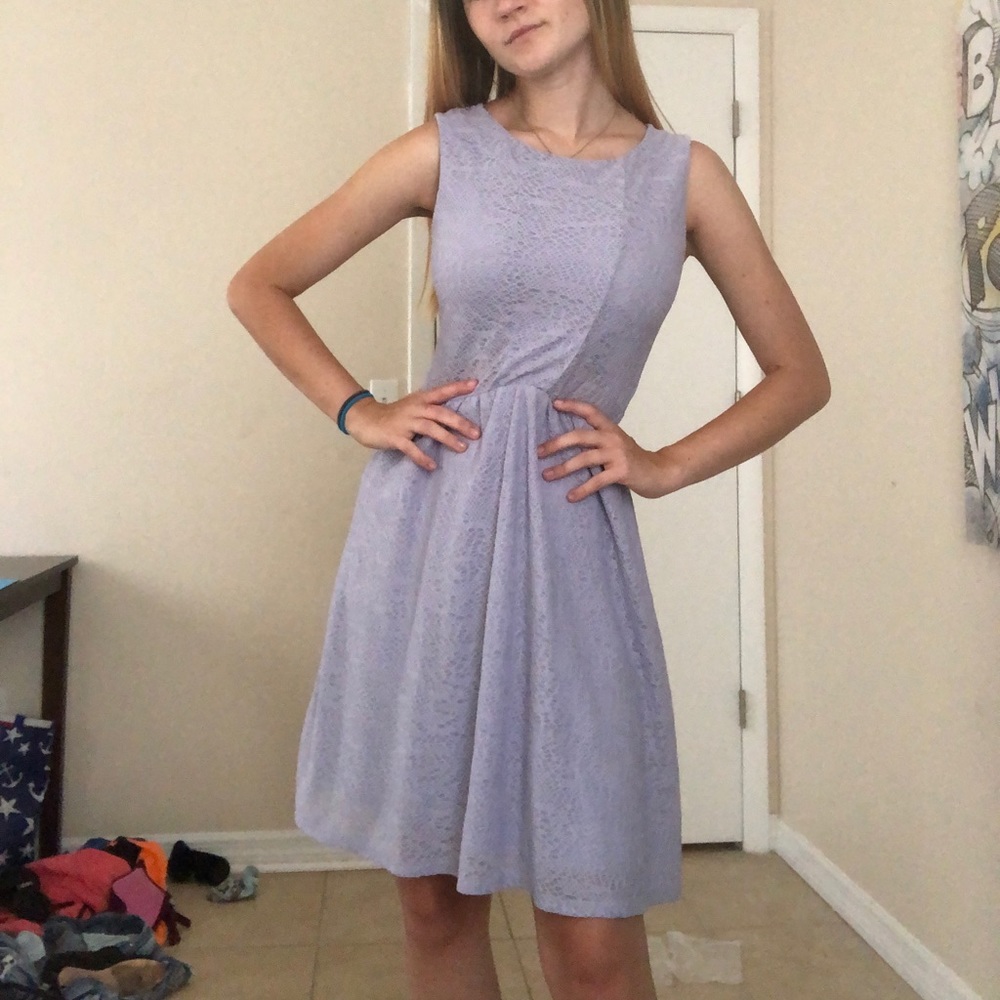 Lavender purple lace dress